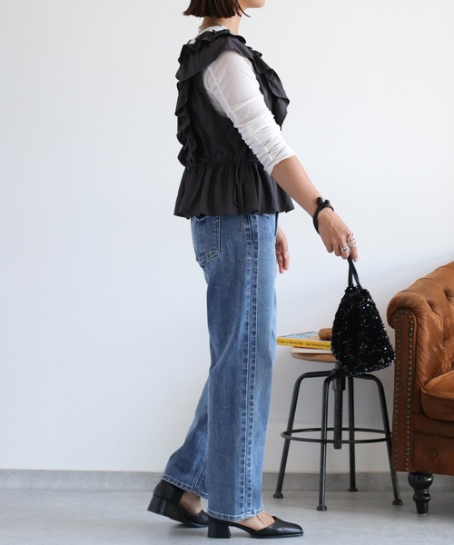 cepo（セポ）の「STREAMデニムパンツ〈クロップド / 丈短め〉（デニムパンツ・レディース・ブルー系2/ブルー系3・L/M/S）」の15枚目の写真