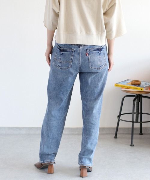 cepo（セポ）の「STREAMデニムパンツ〈クロップド / 丈短め〉（デニムパンツ・レディース・ブルー系2/ブルー系3・L/M/S）」の5枚目の写真