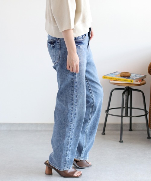 cepo（セポ）の「STREAMデニムパンツ〈クロップド / 丈短め〉（デニムパンツ・レディース・ブルー系2/ブルー系3・L/M/S）」の6枚目の写真