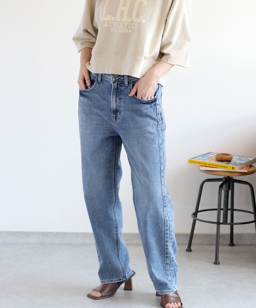 cepo（セポ）の「STREAMデニムパンツ〈クロップド / 丈短め〉（デニムパンツ・レディース・ブルー系2/ブルー系3・L/M/S）」の7枚目の写真