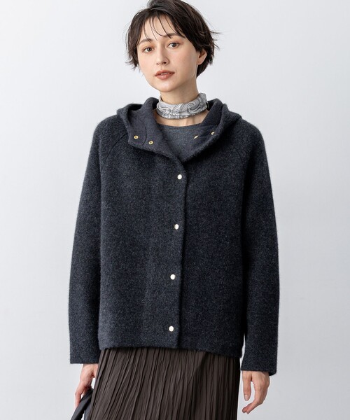 【さくらさんへお譲り】⭐︎23区ラクーンブレンドダブルフェイス ニットカーディガン 23区（ニジュウサンク） カーディガン 「CLASSY.11月号掲載/洗える