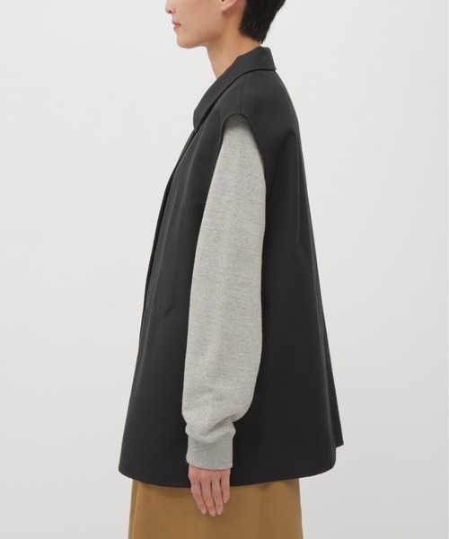 MHL.（エムエイチエル）の「WOOL COTTON DRILL（シャツ/ブラウス・レディース・ブラック・2）」の3枚目の写真