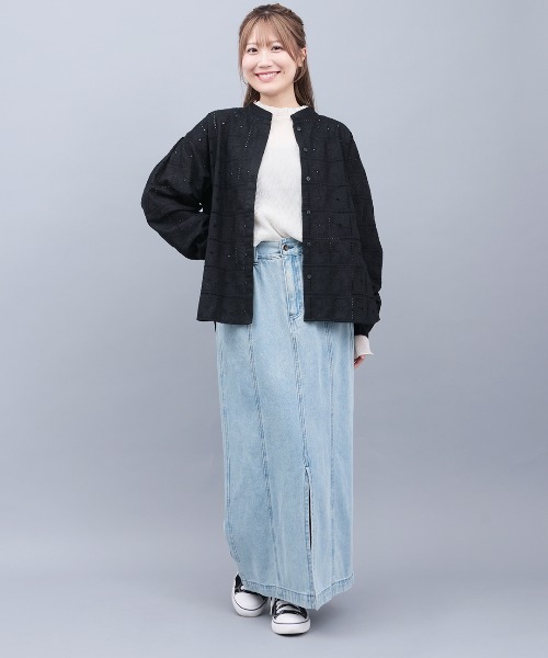 チチカカ（チチカカ）の「レース切替ブラウス（シャツ/ブラウス・レディース・ホワイト/ブラック/カーキ・FREE）」の6枚目の写真