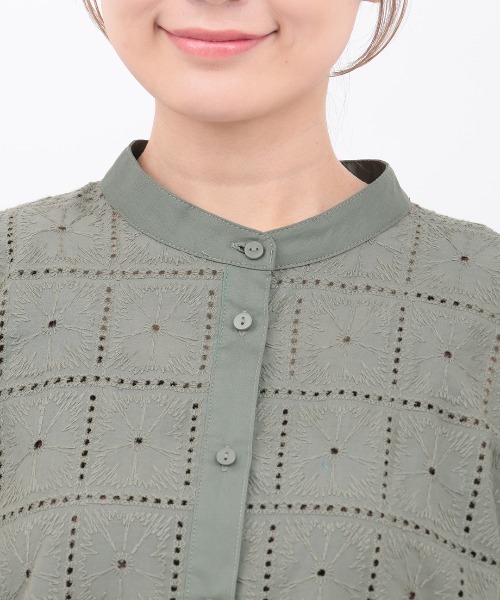 チチカカ（チチカカ）の「レース切替ブラウス（シャツ/ブラウス・レディース・ホワイト/ブラック/カーキ・FREE）」の17枚目の写真