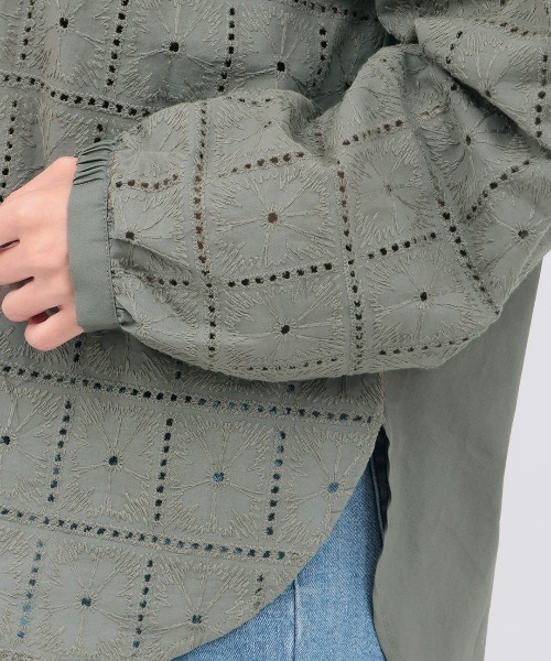 チチカカ（チチカカ）の「レース切替ブラウス（シャツ/ブラウス・レディース・ホワイト/ブラック/カーキ・FREE）」の18枚目の写真
