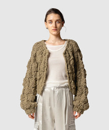 muller of yoshiokubo（ミュラーオブヨシオクボ）の「muller of yoshiokubo ミュラーオブヨシオクボ / BUMPY SWEATER バンピーセーターカーディガン / MLF25806（カーディガン/ボレロ）」