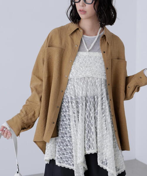 FREE'S MART（フリーズマート）の「◆ルーズシャツ（シャツ/ブラウス・レディース・ブラウン系その他/ベージュ/ブラック系その他・FREE）」の14枚目の写真