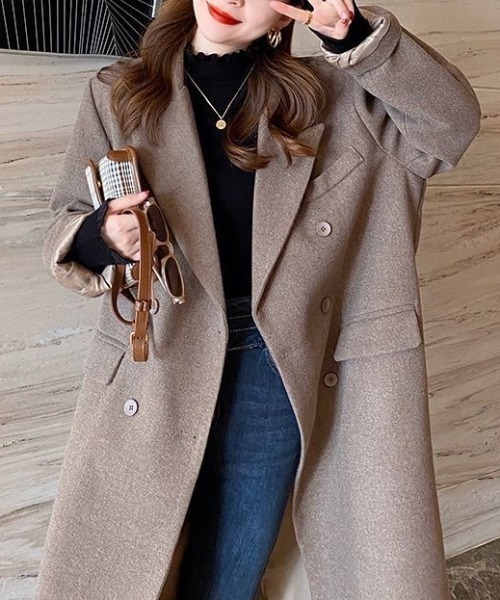 Beststore（ベストストア）の「フリル襟 ニットトップス ハイネックニットセーター（ニット/セーター・レディース・カーキ/アイボリー/ブラック/ブラウン系その他/ホワイト/ブラウン・FREE）」の15枚目の写真