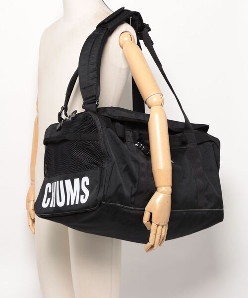 CHUMS(チャムス)の「【CHUMS/チャムス】 Recycle CHUMS 2way Boston Bag 45(ボストンバッグ・メンズ・ブラック/ブラック×ブラック・FREE)」の3枚目の写真