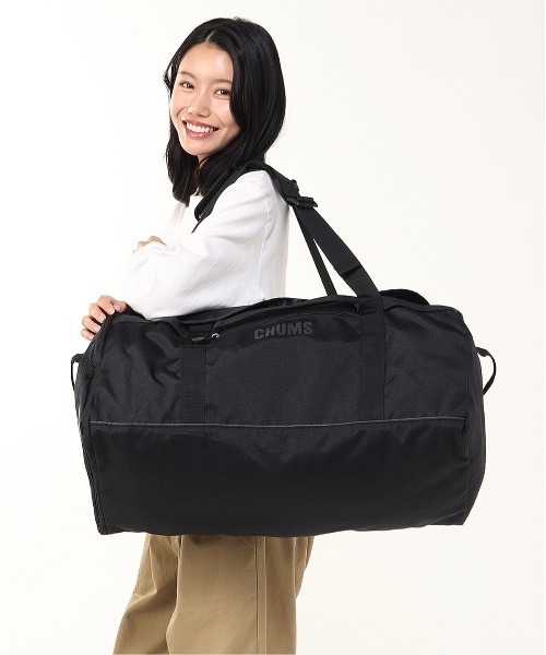 CHUMS(チャムス)の「【CHUMS/チャムス】 Recycle CHUMS 2way Boston Bag 45(ボストンバッグ・メンズ・ブラック/ブラック×ブラック・FREE)」の6枚目の写真