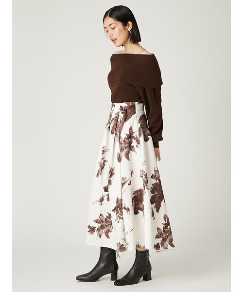 FRAY I.D（フレイアイディー）の「ワイドカラーオフショルダープルオーバー（Tシャツ/カットソー・レディース・グレー/ホワイト/レッド/ブラウン・F）」の17枚目の写真