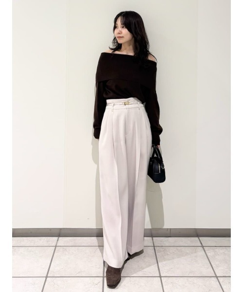 セール】ワイドカラーオフショルダープルオーバー（Tシャツ/カットソー