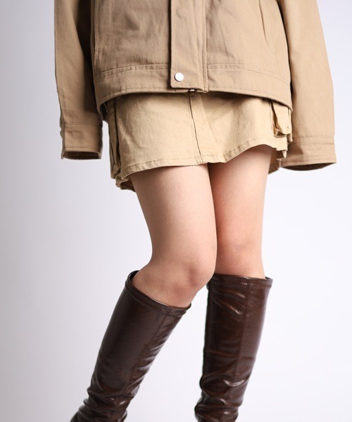 Vini(ヴィニ)の「【Vini】カーゴ ミニスカート(スカート・レディース・ベージュ・SMALL/MEDIUM/LARGE)」の3枚目の写真