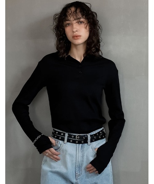Re:EDIT（リエディ）の「[2025AW COLLECTION][汗じみ防止][UVカット]リブカットソーフーディートップス（パーカー・レディース・ブラック/チャコールグレー/ホワイト/ネイビー・MEDIUM/LARGE）」の8枚目の写真