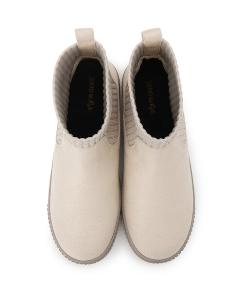 SHOO・LA・RUE（シューラルー）の「【撥水/低反発クッション】すっぽりラクラク はきぐちニットブーツ（ブーツ・レディース・カーキ系4/アイボリー/ブラック/ブラウン系その他/ブラック系7/ピンク系その他/ネイビー系5/キャメル/ワインレッド/ダークブラウン系7・25/35/45/50）」の16枚目の写真