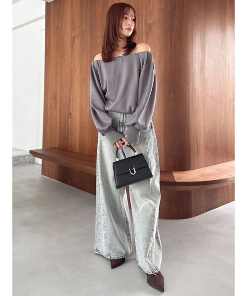 dazzlin(ダズリン)の「スイッチングワイドデニムパンツ(デニムパンツ・レディース・ライトブルー/インディゴブルー・SMALL/MEDIUM)」の19枚目の写真