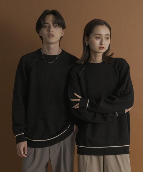 SENSE OF PLACE by URBAN RESEARCH（センスオブプレイスバイアーバンリサーチ）の「『一部WEB限定カラー』『洗濯可/毛玉防止』ストレッチハイショクラインニット（ニット/セーター・メンズ・チャコールグレー/ブラウン/ベージュ/ミント/ネイビー/ブラック・MEDIUM/LARGE）」の7枚目の写真