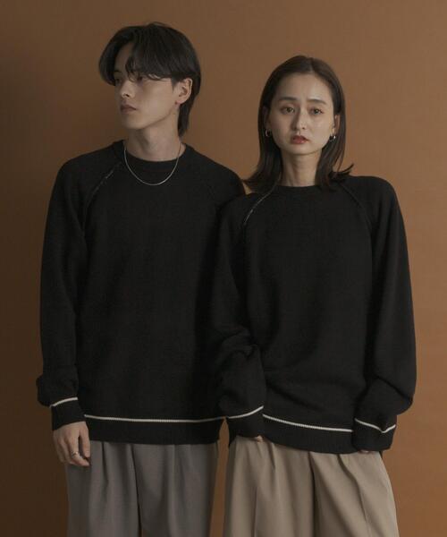 SENSE OF PLACE by URBAN RESEARCH（センスオブプレイスバイアーバンリサーチ）の「『一部WEB限定カラー』『洗濯可/毛玉防止』ストレッチハイショクラインニット（ニット/セーター・メンズ・チャコールグレー/ブラウン/ベージュ/ミント/ネイビー/ブラック・MEDIUM/LARGE）」の9枚目の写真