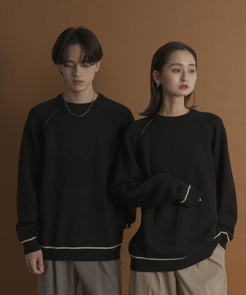 SENSE OF PLACE by URBAN RESEARCH（センスオブプレイスバイアーバンリサーチ）の「『一部WEB限定カラー』『洗濯可/毛玉防止』ストレッチハイショクラインニット（ニット/セーター・メンズ・チャコールグレー/ブラウン/ベージュ/ミント/ネイビー/ブラック・MEDIUM/LARGE）」の10枚目の写真