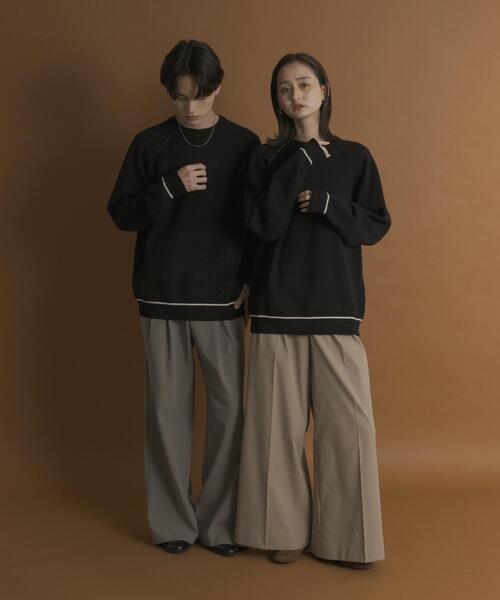 SENSE OF PLACE by URBAN RESEARCH（センスオブプレイスバイアーバンリサーチ）の「『一部WEB限定カラー』『洗濯可/毛玉防止』ストレッチハイショクラインニット（ニット/セーター・メンズ・チャコールグレー/ブラウン/ベージュ/ミント/ネイビー/ブラック・MEDIUM/LARGE）」の11枚目の写真