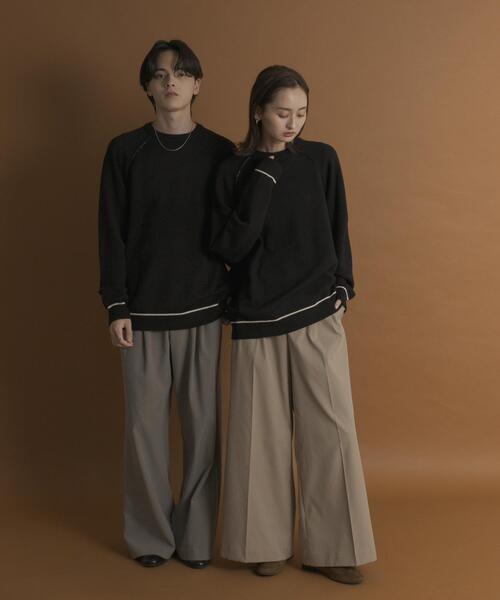 SENSE OF PLACE by URBAN RESEARCH（センスオブプレイスバイアーバンリサーチ）の「『一部WEB限定カラー』『洗濯可/毛玉防止』ストレッチハイショクラインニット（ニット/セーター・メンズ・チャコールグレー/ブラウン/ベージュ/ミント/ネイビー/ブラック・MEDIUM/LARGE）」の12枚目の写真