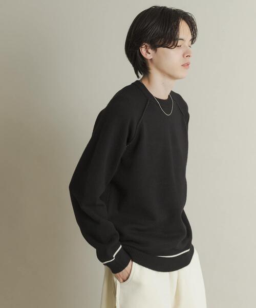 SENSE OF PLACE by URBAN RESEARCH（センスオブプレイスバイアーバンリサーチ）の「『一部WEB限定カラー』『洗濯可/毛玉防止』ストレッチハイショクラインニット（ニット/セーター・メンズ・チャコールグレー/ブラウン/ベージュ/ミント/ネイビー/ブラック・MEDIUM/LARGE）」の16枚目の写真