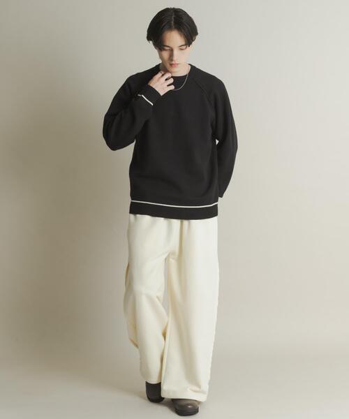 SENSE OF PLACE by URBAN RESEARCH（センスオブプレイスバイアーバンリサーチ）の「『一部WEB限定カラー』『洗濯可/毛玉防止』ストレッチハイショクラインニット（ニット/セーター・メンズ・チャコールグレー/ブラウン/ベージュ/ミント/ネイビー/ブラック・MEDIUM/LARGE）」の19枚目の写真