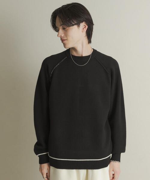 SENSE OF PLACE by URBAN RESEARCH（センスオブプレイスバイアーバンリサーチ）の「『一部WEB限定カラー』『洗濯可/毛玉防止』ストレッチハイショクラインニット（ニット/セーター・メンズ・チャコールグレー/ブラウン/ベージュ/ミント/ネイビー/ブラック・MEDIUM/LARGE）」の20枚目の写真