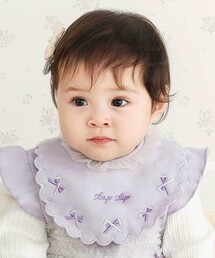 No.15 紫小花のふかふか花びらスタイ♡ No.15 紫小花のふかふか花びら