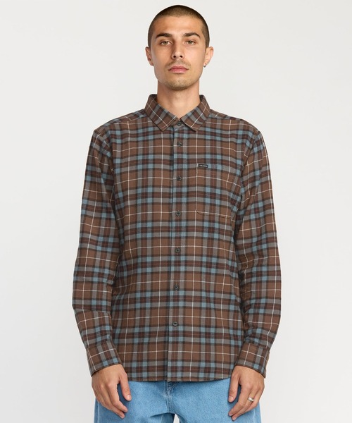 VOLCOM（ボルコム）の「VOLCOM/ボルコム 長袖 チェックシャツ CADEN PLAID LS A0532506（シャツ/ブラウス・メンズ・ブラウン系その他/レッド系その他/ブラック系その他・L/M）」の10枚目の写真