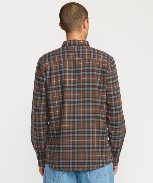 VOLCOM（ボルコム）の「VOLCOM/ボルコム 長袖 チェックシャツ CADEN PLAID LS A0532506（シャツ/ブラウス・メンズ・ブラウン系その他/レッド系その他/ブラック系その他・L/M）」の11枚目の写真