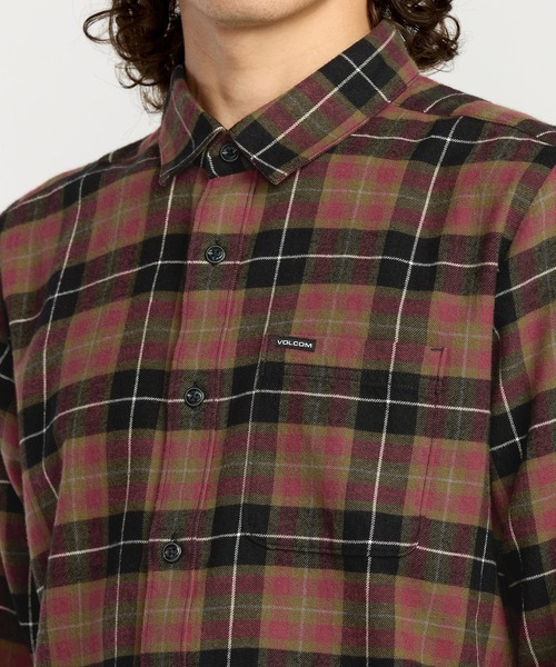 VOLCOM（ボルコム）の「VOLCOM/ボルコム 長袖 チェックシャツ CADEN PLAID LS A0532506（シャツ/ブラウス・メンズ・ブラウン系その他/レッド系その他/ブラック系その他・L/M）」の7枚目の写真
