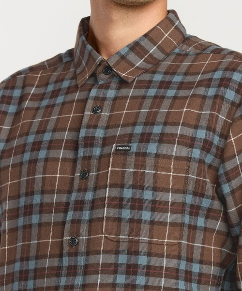 VOLCOM（ボルコム）の「VOLCOM/ボルコム 長袖 チェックシャツ CADEN PLAID LS A0532506（シャツ/ブラウス・メンズ・ブラウン系その他/レッド系その他/ブラック系その他・L/M）」の13枚目の写真
