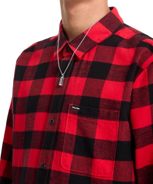VOLCOM（ボルコム）の「VOLCOM/ボルコム 長袖 チェックシャツ CADEN PLAID LS A0532506（シャツ/ブラウス・メンズ・ブラウン系その他/レッド系その他/ブラック系その他・L/M）」の21枚目の写真