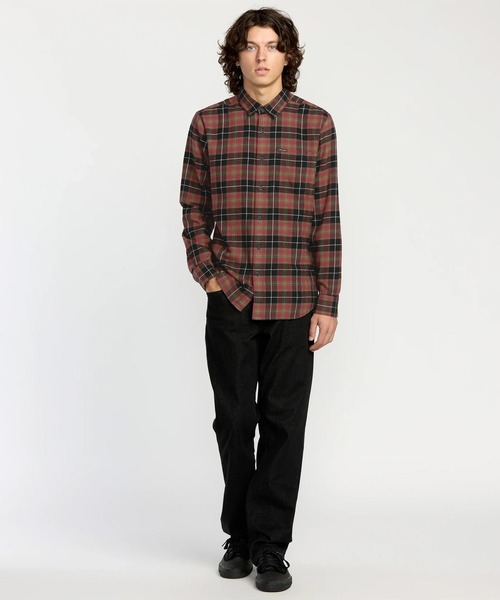 VOLCOM（ボルコム）の「VOLCOM/ボルコム 長袖 チェックシャツ CADEN PLAID LS A0532506（シャツ/ブラウス・メンズ・ブラウン系その他/レッド系その他/ブラック系その他・L/M）」の6枚目の写真