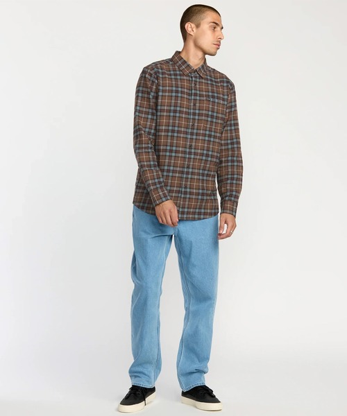 VOLCOM（ボルコム）の「VOLCOM/ボルコム 長袖 チェックシャツ CADEN PLAID LS A0532506（シャツ/ブラウス・メンズ・ブラウン系その他/レッド系その他/ブラック系その他・L/M）」の12枚目の写真