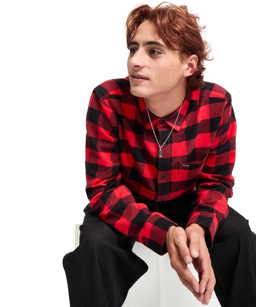 VOLCOM（ボルコム）の「VOLCOM/ボルコム 長袖 チェックシャツ CADEN PLAID LS A0532506（シャツ/ブラウス・メンズ・ブラウン系その他/レッド系その他/ブラック系その他・L/M）」の18枚目の写真