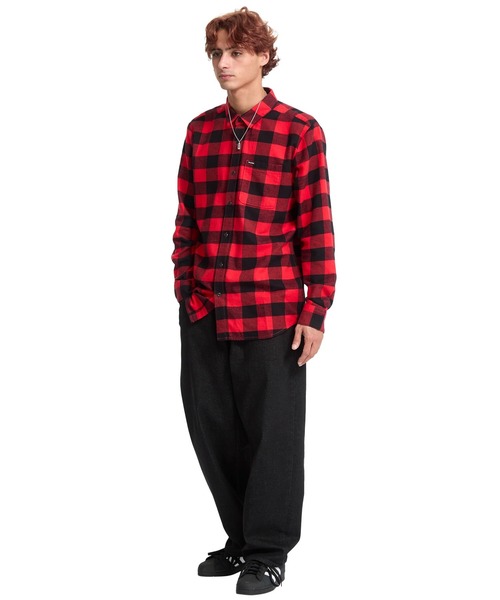 VOLCOM（ボルコム）の「VOLCOM/ボルコム 長袖 チェックシャツ CADEN PLAID LS A0532506（シャツ/ブラウス・メンズ・ブラウン系その他/レッド系その他/ブラック系その他・L/M）」の19枚目の写真