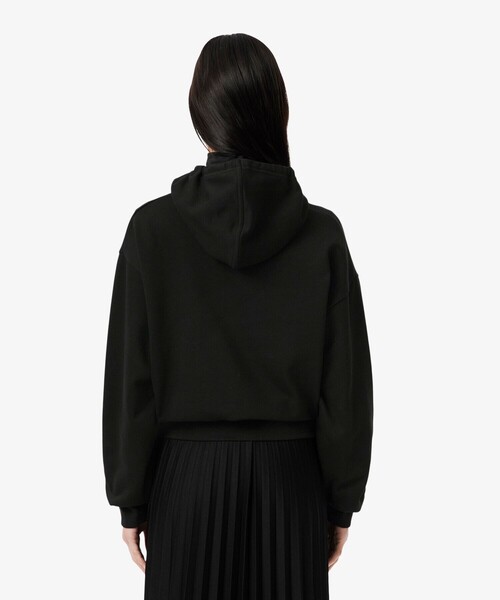 LACOSTE（ラコステ）の「ネーム＆ワニロゴパッチスウェットフーディー（パーカー・レディース・ダークグリーン/ブラック・34/40/38/36）」の4枚目の写真