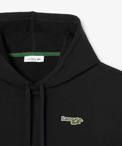 LACOSTE（ラコステ）の「ネーム＆ワニロゴパッチスウェットフーディー（パーカー・レディース・ダークグリーン/ブラック・34/40/38/36）」の6枚目の写真