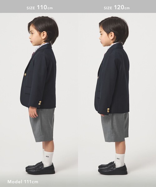 green label relaxing（グリーンレーベルリラクシング）の「TRW ソリッド ショートパンツ / キッズ 110cm-130cm（スーツパンツ・キッズ・グレー/ネイビー・130cm/120cm/110cm）」の7枚目の写真