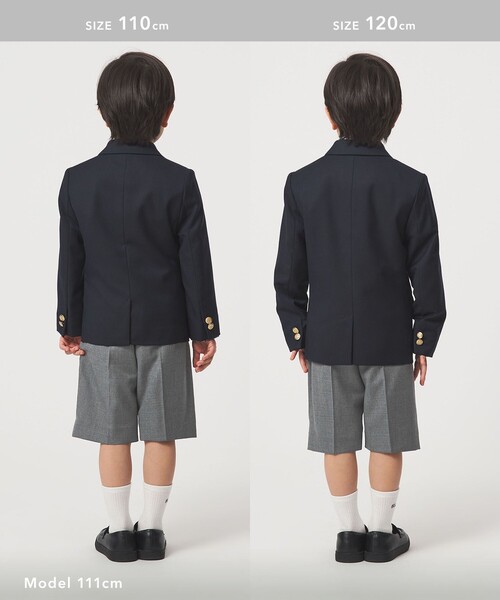 green label relaxing（グリーンレーベルリラクシング）の「TRW ソリッド ショートパンツ / キッズ 110cm-130cm（スーツパンツ・キッズ・グレー/ネイビー・130cm/120cm/110cm）」の8枚目の写真