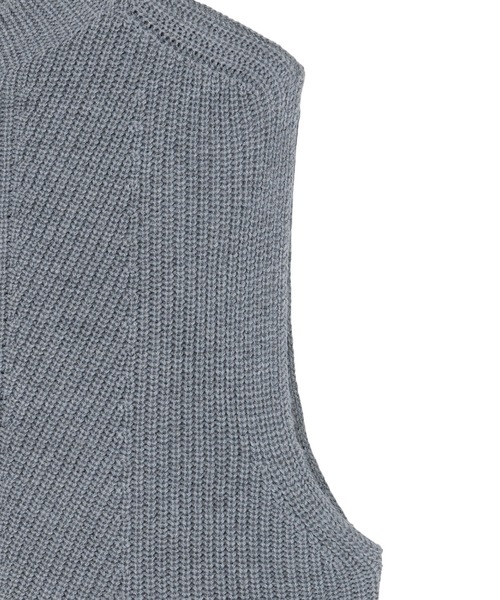 TOKYO SHIRTS（トウキョウシャツ）の「アンチピリング ボトルネック ベスト（ベスト・レディース・ブラック/グレー・M/L）」の6枚目の写真