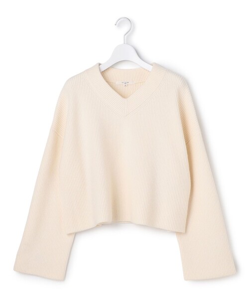 23区 S（ニジュウサンクチイサイサイズ）の「【SLOW/一部店舗限定】ソフトウール Vネック ニット（ニット/セーター・レディース・グレー系3/レッド系/ホワイト系・32）」の6枚目の写真