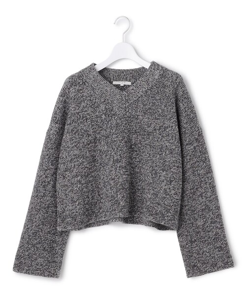 23区 S（ニジュウサンクチイサイサイズ）の「【SLOW/一部店舗限定】ソフトウール Vネック ニット（ニット/セーター・レディース・グレー系3/レッド系/ホワイト系・32）」の7枚目の写真