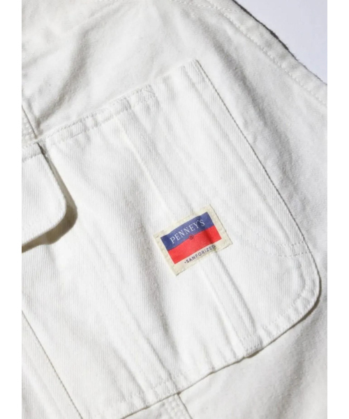 PENNEYS(ぺニーズ)の「【PENNEY'S/ぺニーズ 】 10oz DENIM 50S OVERALL/オーガニックデニム【WEB限定】(サロペット/オーバーオール・メンズ・ホワイト/ブラック・M/L)」の6枚目の写真