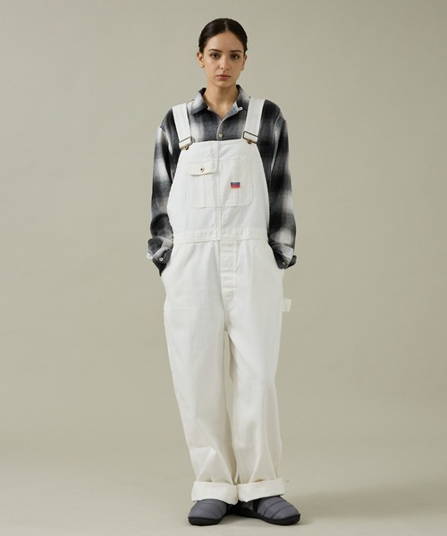 PENNEYS(ぺニーズ)の「【PENNEY'S/ぺニーズ 】 10oz DENIM 50S OVERALL/オーガニックデニム【WEB限定】(サロペット/オーバーオール・メンズ・ホワイト/ブラック・M/L)」の1枚目の写真