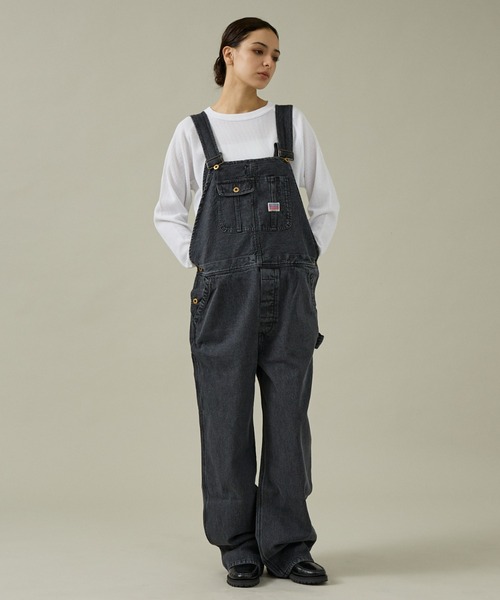 PENNEYS(ぺニーズ)の「【PENNEY'S/ぺニーズ 】 10oz DENIM 50S OVERALL/オーガニックデニム【WEB限定】(サロペット/オーバーオール・メンズ・ホワイト/ブラック・M/L)」の2枚目の写真