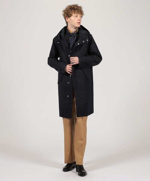 別注】MACKINTOSH GRANISH ウールボンディング フーデッドコート