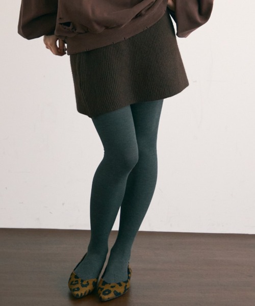 Trish（トリッシュ）の「ニットミニスカート（スカート・レディース・ブラウン/グレー/アイボリー/ブラック・FREE）」の4枚目の写真